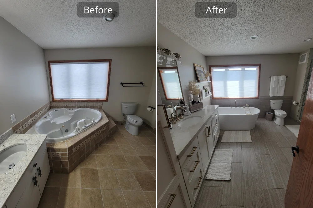 Becky Bathroom Remodel Fargo Before After