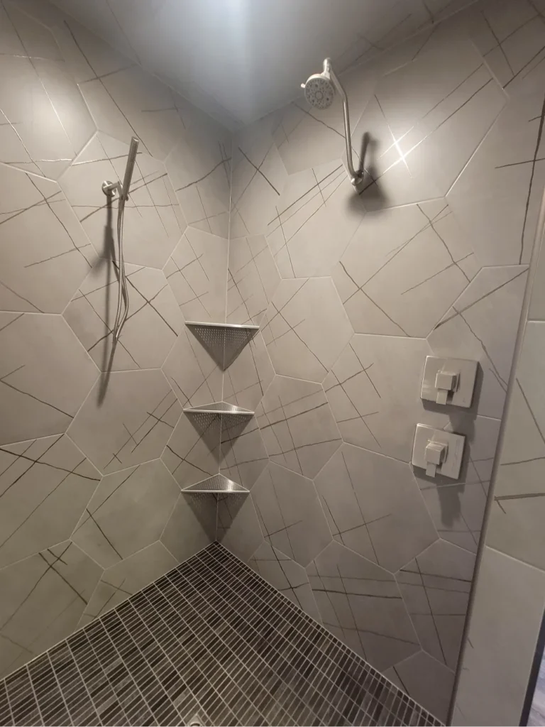 Modern Shower Tile Transformation After